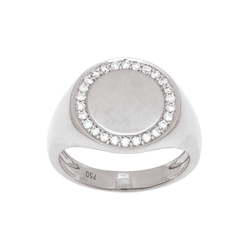 Bague Chevaliere Femme Or Diamants