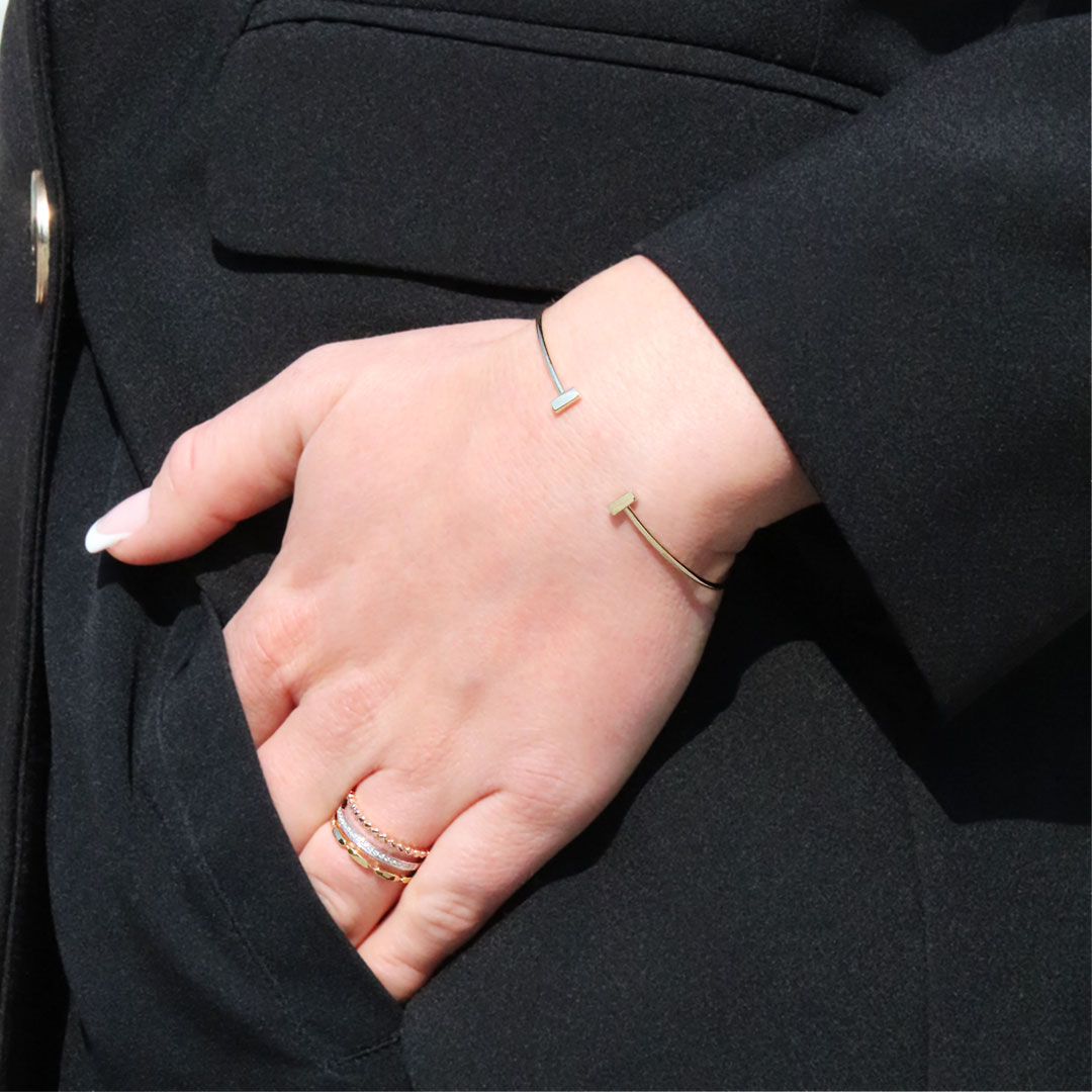 bracelet-luxe-or-18-carats-lucky-one-bijoux Jonc en Or