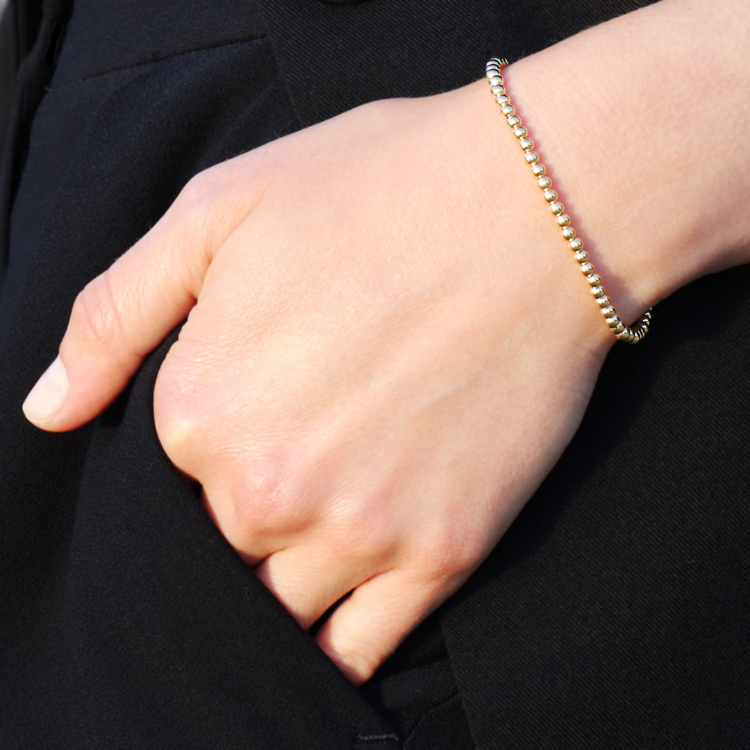 bijouterie-bracelet-femme-or-lucky-one Bracelet boules or 18 carats