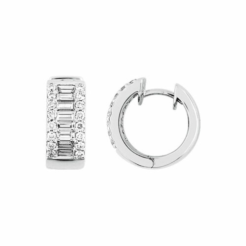 Créoles Diamant Baguette
