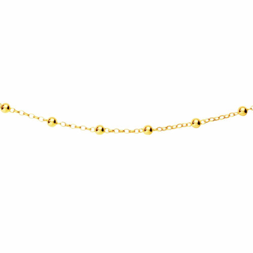 Collier Chaine Boules Or