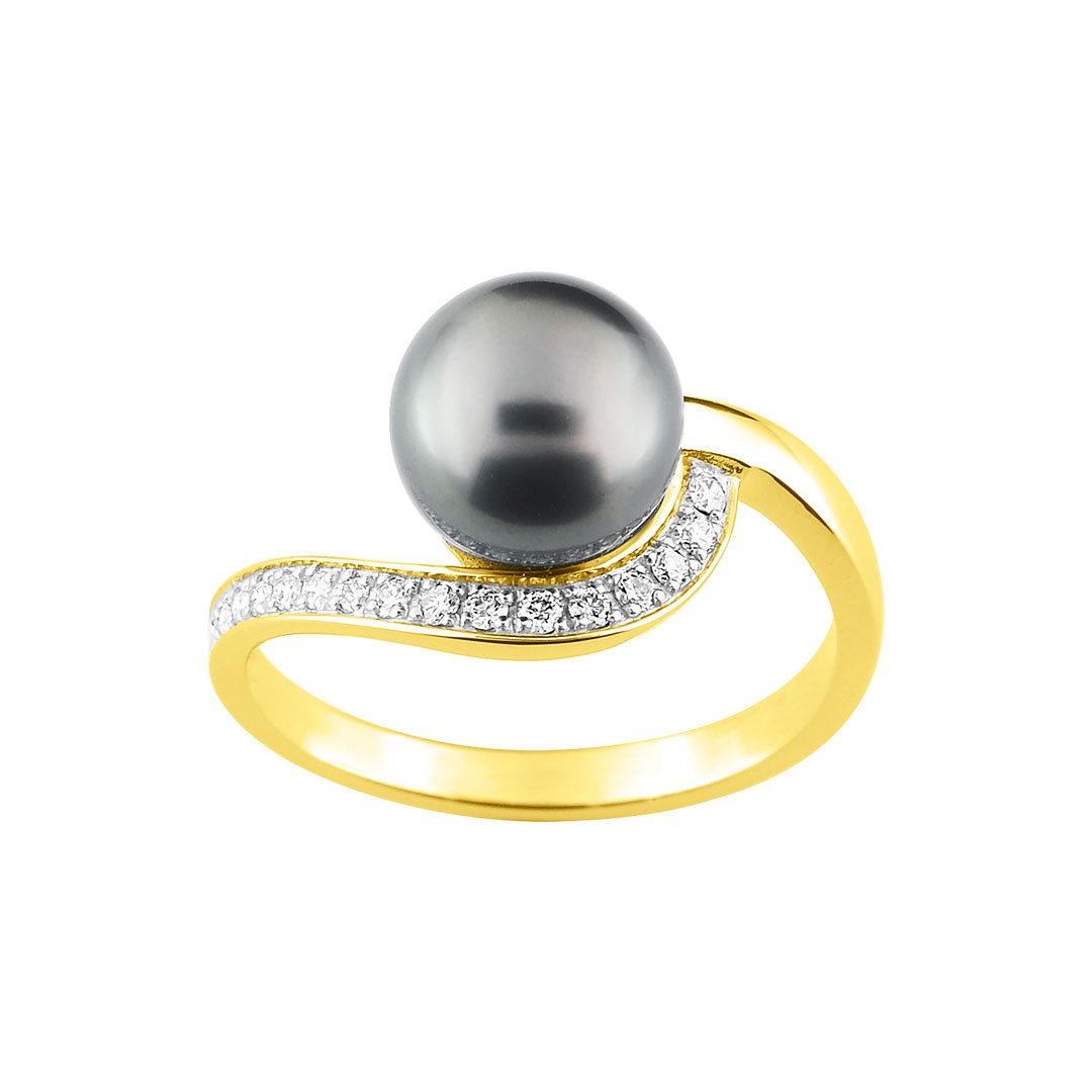 Bague Perle de Tahiti Diamant