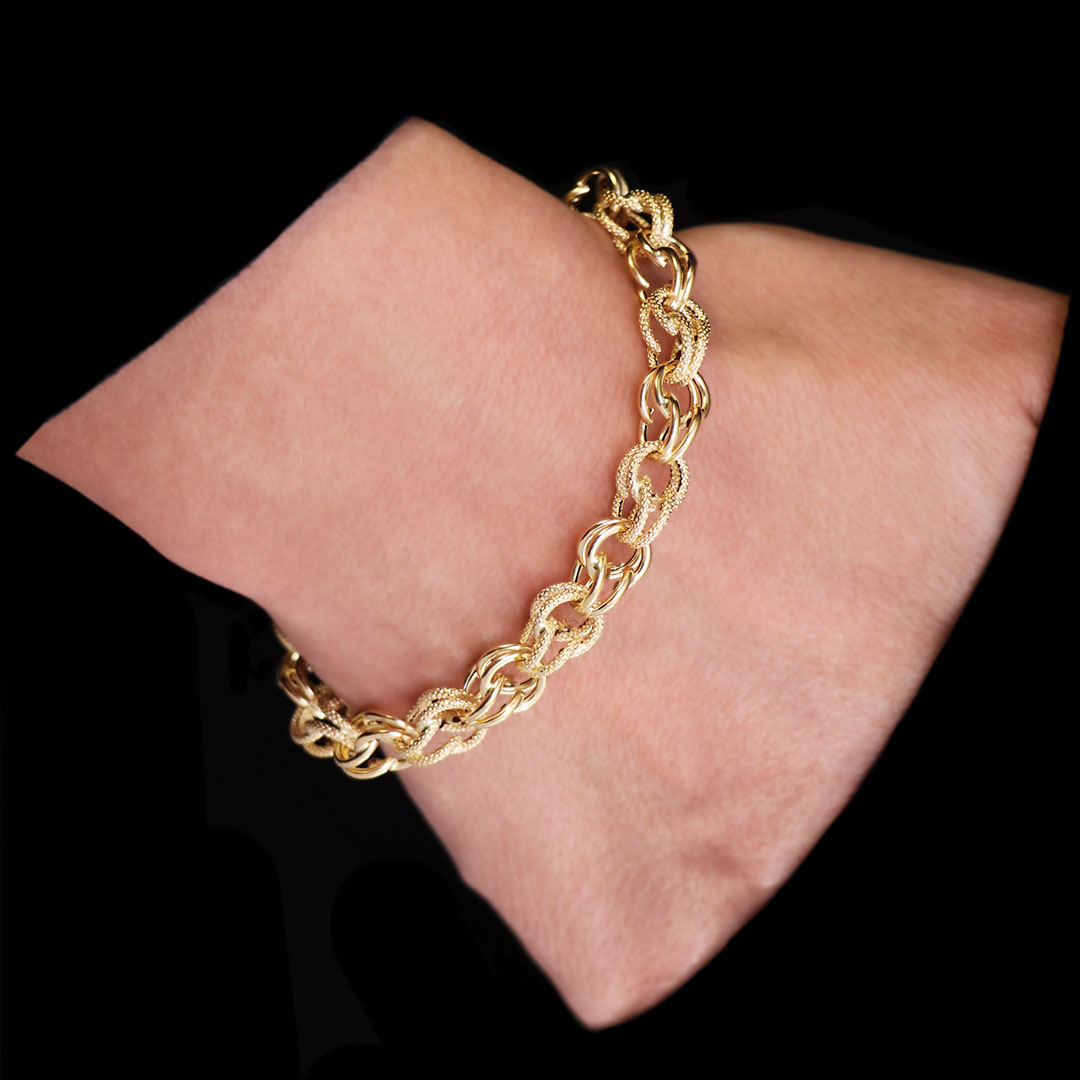 bracelet-grosses-mailles-or-maillons-bijoux-femme Bracelet Luxe Femme Or