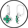 Boucles d'oreilles emeraude