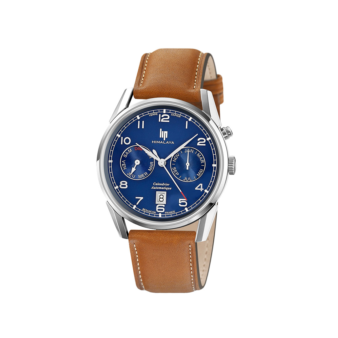Montre LIP Calendrier Automatique 40mm Cadran Bleu