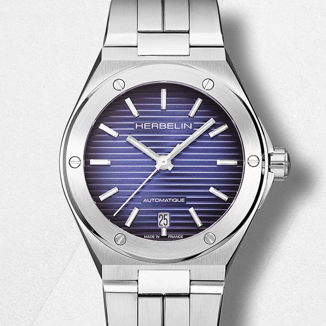 1545B15-montre-herbelin-cap-camarat-cadran-bleu Montre Herbelin Automatique 1545B15
