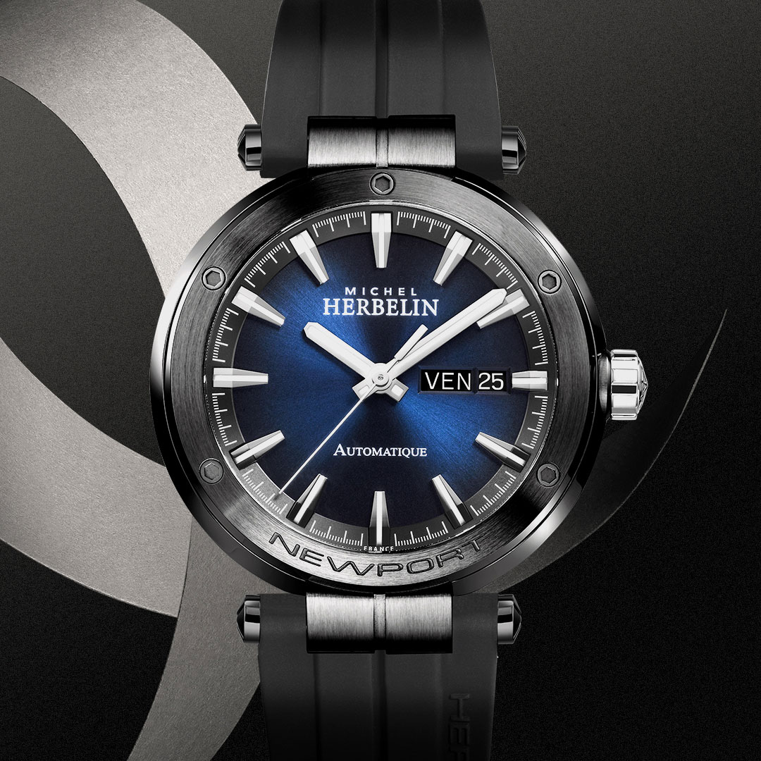 montre-herbelin-acier-newport-1768b15 Montre Newport Herbelin 1768A15GD
