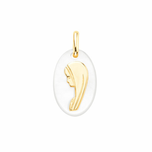médaille vierge nacre