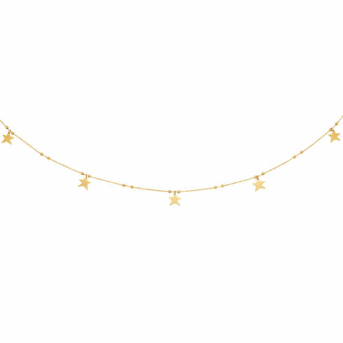 collier pampilles étoiles or