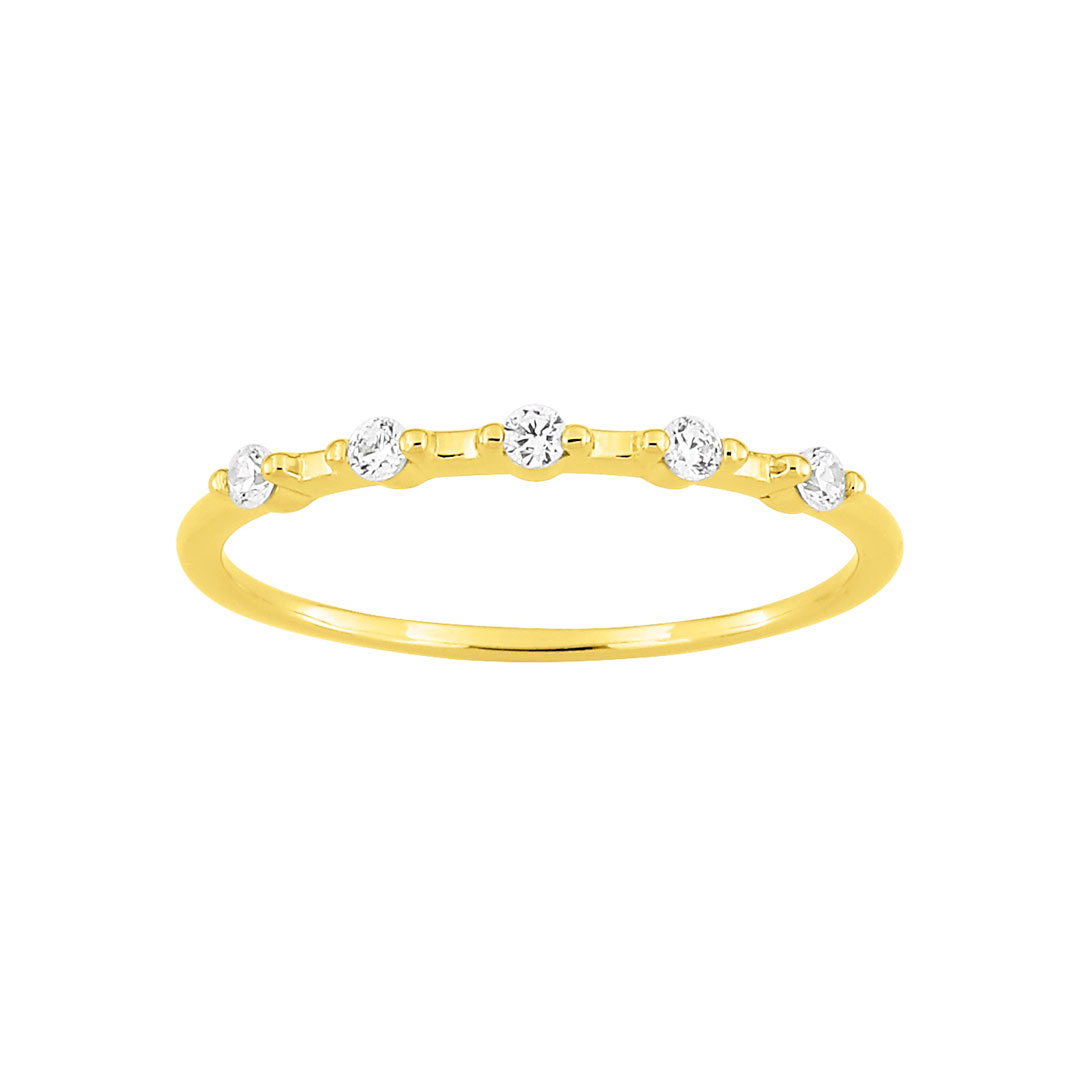bague-5-diamants-jaune-2024 Bague Femme Diamant