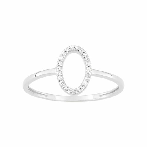 Bague Marquise or blanc