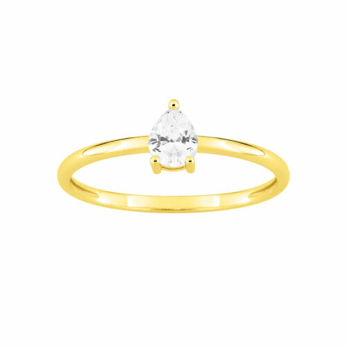 bague poire diamant solitaire