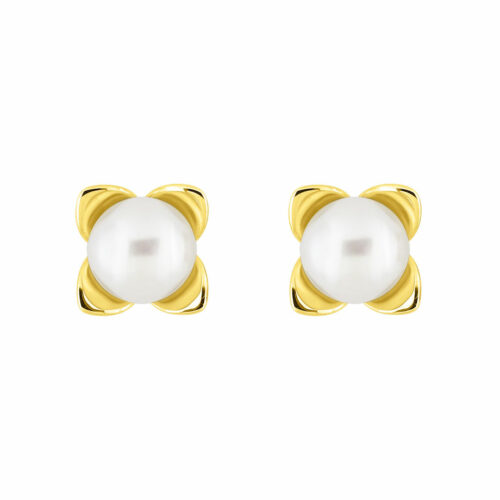 Boucles perle culture or