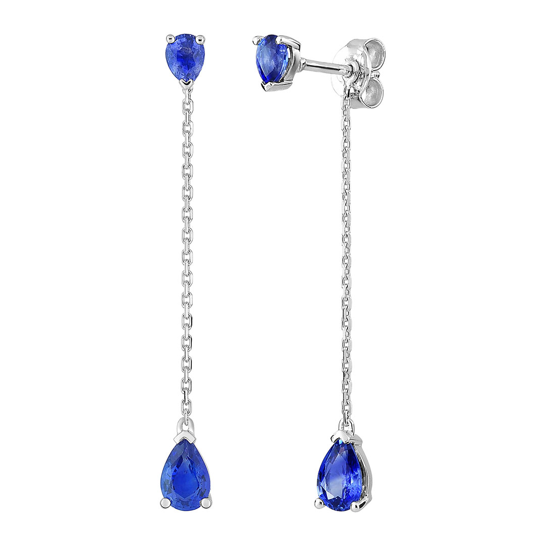 Boucles oreilles saphir