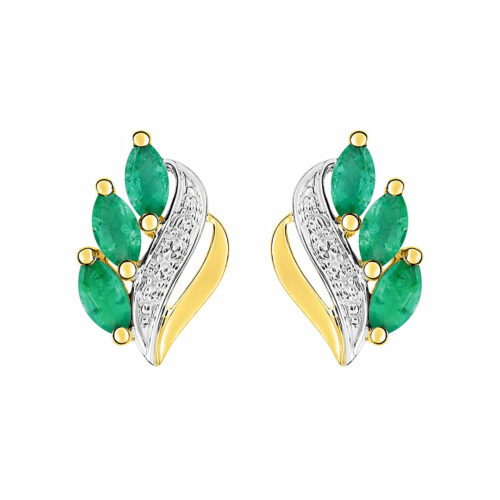boucles d'oreilles emeraude