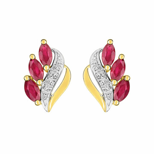 boucles d'oreilles rubis
