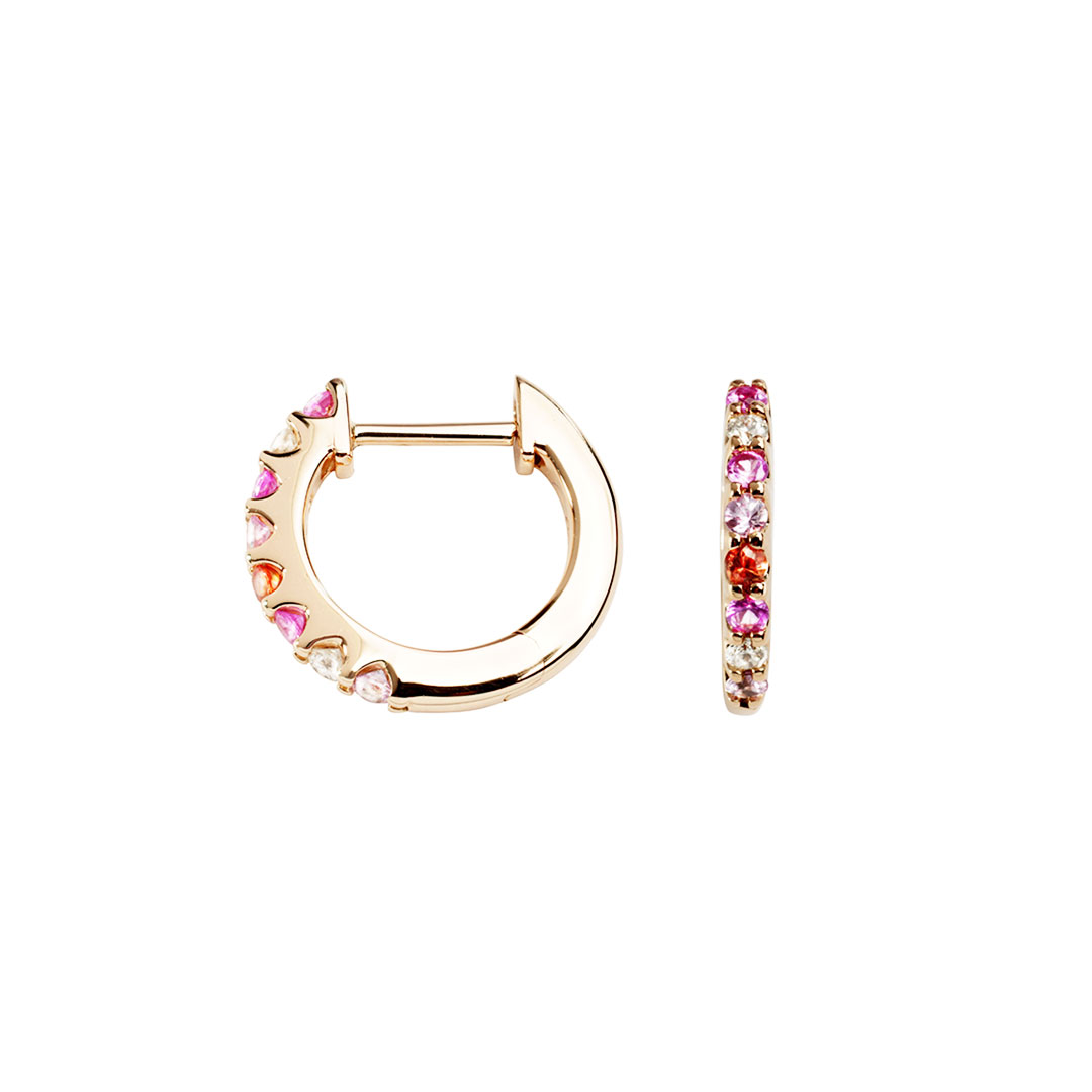 Mini Créoles Saphir multicouleur