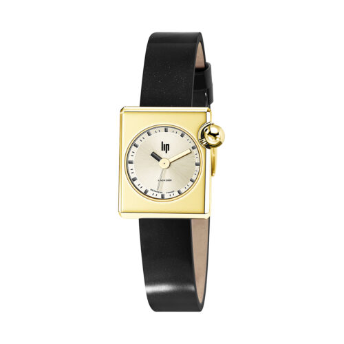 Montre Lip Mach 2000 Mini Square Noir Or 671178
