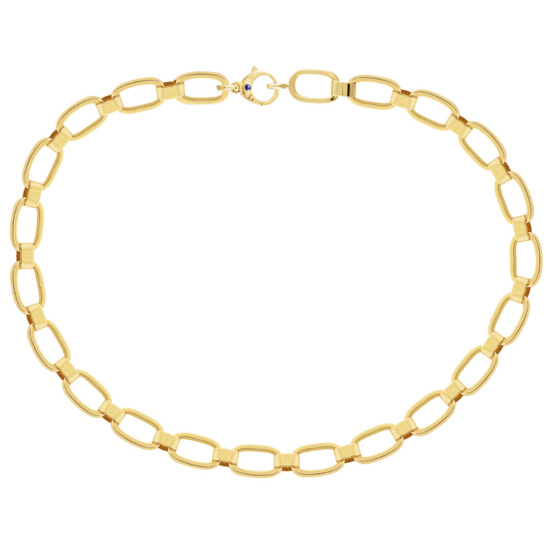 Collier Maille Ovale Plate 11mm