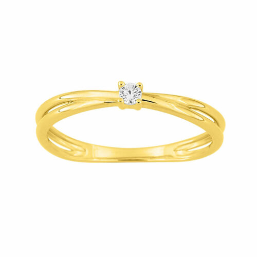 double bague fine diamant