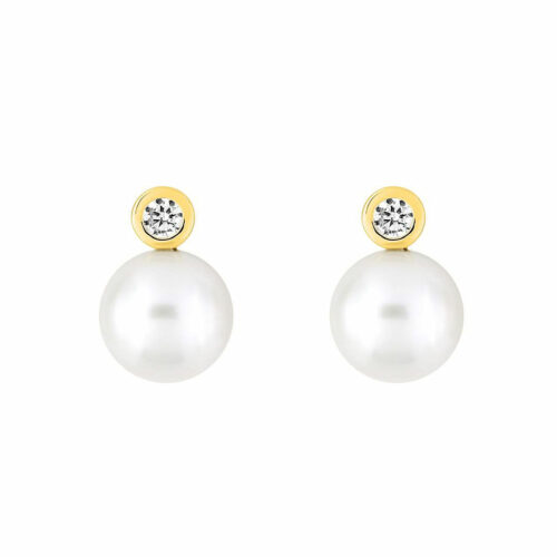 boucles perle diamant