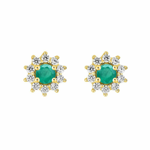 boucles marguerite emeraude