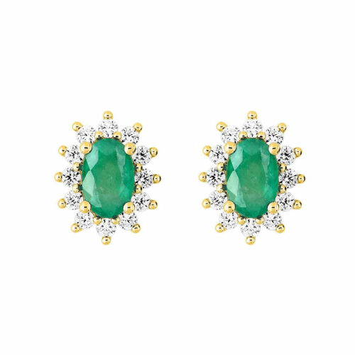 boucles marguerite emeraude