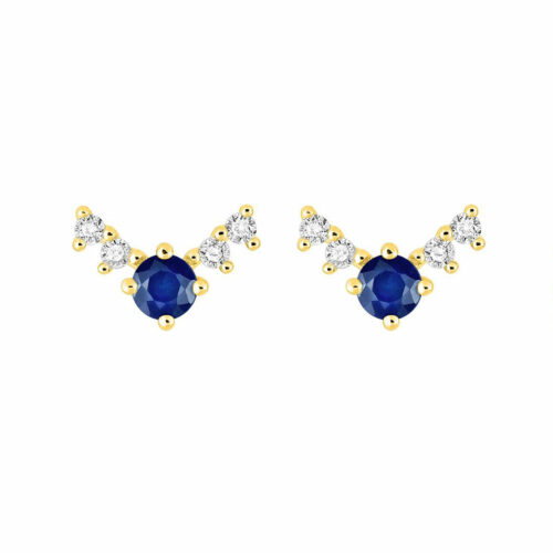 puces oreilles saphir diamant