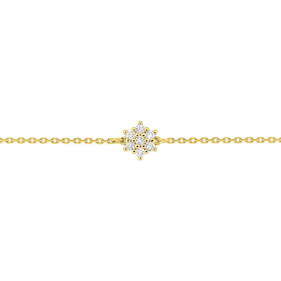 Bracelet étoile diamant or