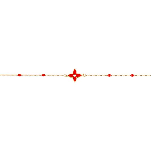 bracelet résine rouge