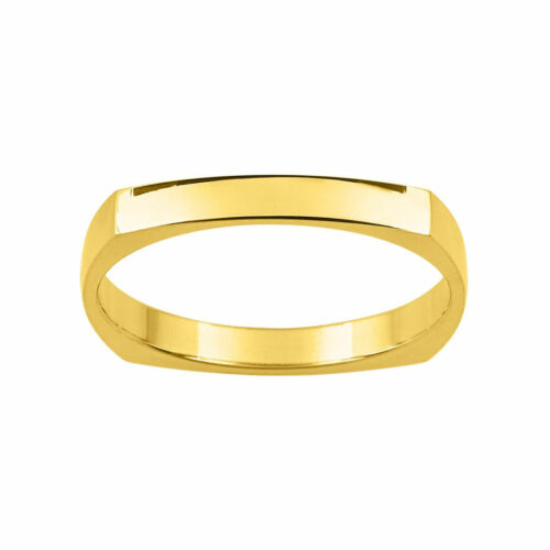 Alliance carrée or jaune 750